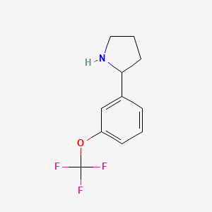 molecular formula C11H12F3NO B7894193 2-[3-(Trifluoromethoxy)phenyl]pyrrolidine 