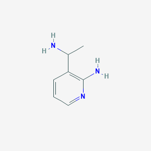 molecular formula C7H11N3 B7894207 3-(1-Aminoethyl)pyridin-2-amine 