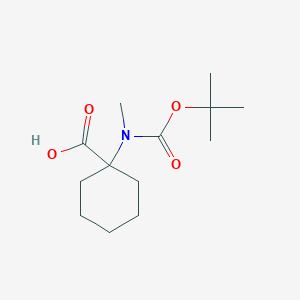 molecular formula C13H23NO4 B7894248 1-{[(Tert-butoxy)carbonyl](methyl)amino}cyclohexane-1-carboxylic acid 