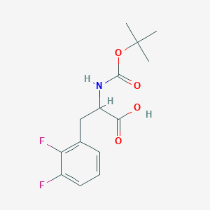 molecular formula C14H17F2NO4 B7894256 (2R)-3-(2,3-Difluorophenyl)-2-[(tert-butoxy)carbonylamino]propanoic acid 