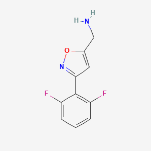 molecular formula C10H8F2N2O B7894261 [3-(2,6-Difluorophenyl)-1,2-oxazol-5-yl]methanamine 