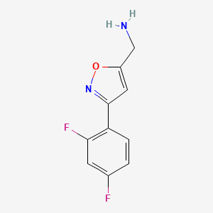 molecular formula C10H8F2N2O B7894269 [3-(2,4-Difluorophenyl)-1,2-oxazol-5-yl]methanamine 