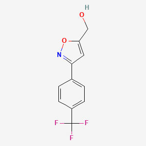 molecular formula C11H8F3NO2 B7894278 (3-(4-(Trifluoromethyl)phenyl)isoxazol-5-yl)methanol CAS No. 206055-88-1
