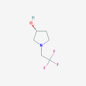 molecular formula C6H10F3NO B7894305 (3R)-1-(2,2,2-trifluoroethyl)pyrrolidin-3-ol 