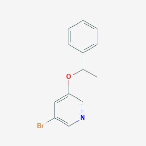 molecular formula C13H12BrNO B7894313 3-Bromo-5-(1-phenylethoxy)pyridine 