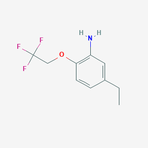 molecular formula C10H12F3NO B7894386 5-Ethyl-2-(2,2,2-trifluoroethoxy)aniline 