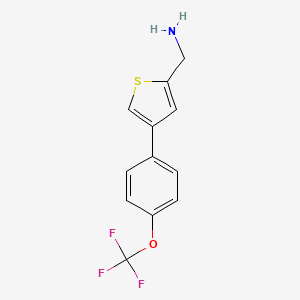 {4-[4-(Trifluoromethoxy)phenyl]thiophen-2-yl}methanamine