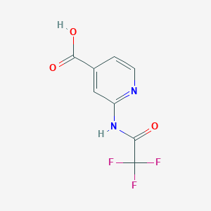 molecular formula C8H5F3N2O3 B7894415 2-(Trifluoroacetamido)pyridine-4-carboxylic acid 
