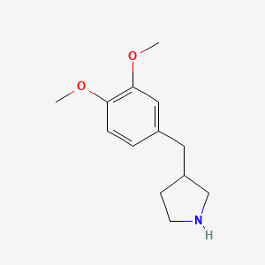 molecular formula C13H19NO2 B7894445 3-(3,4-Dimethoxybenzyl)pyrrolidine HCl 