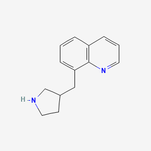 molecular formula C14H16N2 B7894446 8-(Pyrrolidin-3-ylmethyl)quinoline 