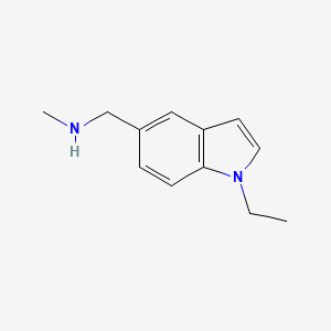 molecular formula C12H16N2 B7894465 [(1-ethyl-1H-indol-5-yl)methyl](methyl)amine 