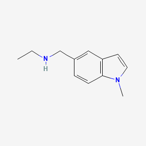 molecular formula C12H16N2 B7894471 Ethyl[(1-methyl-1H-indol-5-yl)methyl]amine 