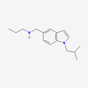molecular formula C16H24N2 B7894477 {[1-(2-Methylpropyl)-1H-indol-5-yl]methyl}(propyl)amine 