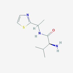 molecular formula C10H17N3OS B7894514 (S)-2-Amino-3-methyl-N-(1-thiazol-2-yl-ethyl)-butyramide 