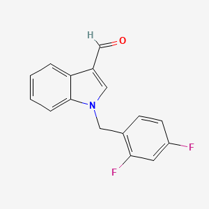 molecular formula C16H11F2NO B7894520 1-(2,4-Difluorobenzyl)-3-formyl-1H-indole 
