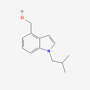 molecular formula C13H17NO B7894528 [1-(2-Methylpropyl)-1H-indol-4-yl]methanol 