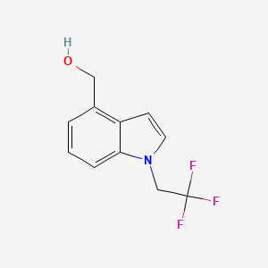 molecular formula C11H10F3NO B7894542 (1-(2,2,2-Trifluoroethyl)-1H-indol-4-yl)methanol 