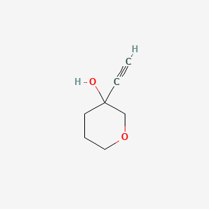 molecular formula C7H10O2 B7894676 3-Ethynyltetrahydro-2H-pyran-3-ol 