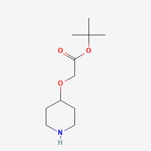 molecular formula C11H21NO3 B7894757 Tert-butyl (piperidin-4-yloxy)-acetate CAS No. 144412-03-3
