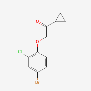 molecular formula C11H10BrClO2 B7894759 2-(4-Bromo-2-chlorophenoxy)-1-cyclopropylethanone 