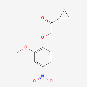 molecular formula C12H13NO5 B7894766 1-Cyclopropyl-2-(2-methoxy-4-nitrophenoxy)ethanone 