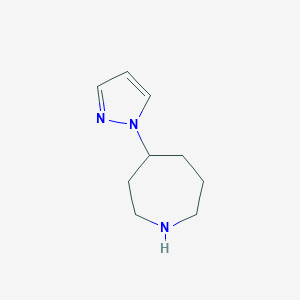 molecular formula C9H15N3 B7894767 4-(1H-pyrazol-1-yl)azepane 