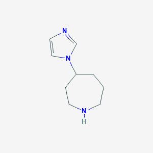 molecular formula C9H15N3 B7894775 4-(1H-Imidazol-1-yl)azepane dihydrochloride 