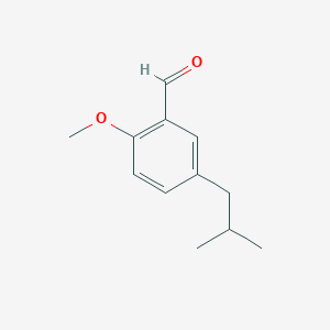 molecular formula C12H16O2 B7894785 Benzaldehyde, 2-methoxy-5-(2-methylpropyl)- CAS No. 85943-28-8