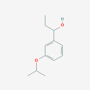 molecular formula C12H18O2 B7894792 1-(3-Isopropoxyphenyl)propan-1-ol 