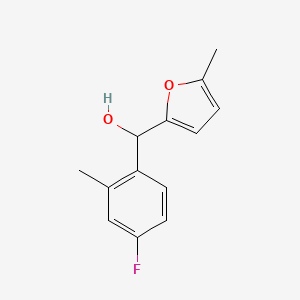 molecular formula C13H13FO2 B7894810 4-Fluoro-2-methylphenyl-(5-methyl-2-furyl)methanol 