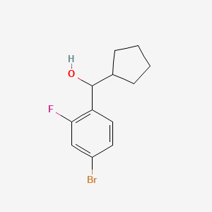 molecular formula C12H14BrFO B7894852 (4-Bromo-2-fluorophenyl)(cyclopentyl)methanol 