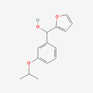 molecular formula C14H16O3 B7894905 Furan-2-yl(3-isopropoxyphenyl)methanol 