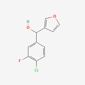 molecular formula C11H8ClFO2 B7894944 (4-Chloro-3-fluorophenyl)(furan-3-yl)methanol 