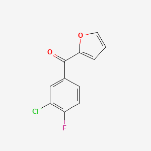 molecular formula C11H6ClFO2 B7894974 2-(3-Chloro-4-fluorobenzoyl)furan 