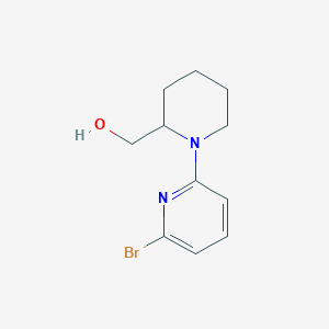 molecular formula C11H15BrN2O B7894981 (1-(6-Bromopyridin-2-yl)piperidin-2-yl)methanol 