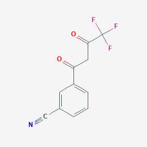 molecular formula C11H6F3NO2 B7895027 3-(4,4,4-Trifluoro-1,3-dioxobutyl)-benzonitrile 