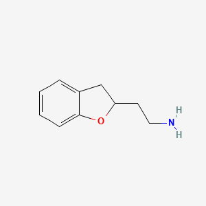 molecular formula C10H13NO B7895055 2-(2,3-Dihydro-1-benzofuran-2-yl)ethan-1-amine CAS No. 910400-66-7