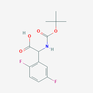 molecular formula C13H15F2NO4 B7895081 a-(Boc-amino)-2,5-difluorobenzeneacetic acid 