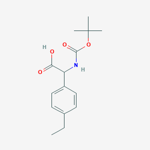 molecular formula C15H21NO4 B7895086 2-(Boc-amino)-2-(4-ethylphenyl)acetic acid 