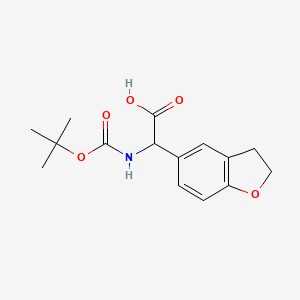 molecular formula C15H19NO5 B7895091 2-(Boc-amino)-2-(2,3-dihydrobenzofuran-5-yl)acetic acid 