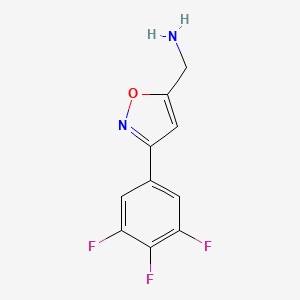 molecular formula C10H7F3N2O B7895123 [3-(3,4,5-Trifluorophenyl)-1,2-oxazol-5-yl]methanamine 
