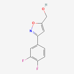 molecular formula C10H7F2NO2 B7895129 [3-(3,4-Difluorophenyl)-1,2-oxazol-5-yl]methanol 