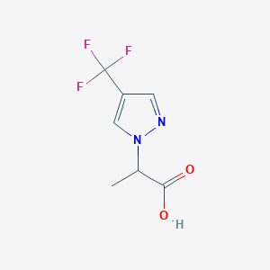 molecular formula C7H7F3N2O2 B7895146 2-[4-(trifluoromethyl)-1H-pyrazol-1-yl]propanoic acid 