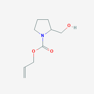 molecular formula C9H15NO3 B7895228 Prop-2-en-1-yl 2-(hydroxymethyl)pyrrolidine-1-carboxylate 