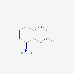 molecular formula C11H15N B7895262 (R)-7-Methyl-1,2,3,4-tetrahydronaphthalen-1-amine 