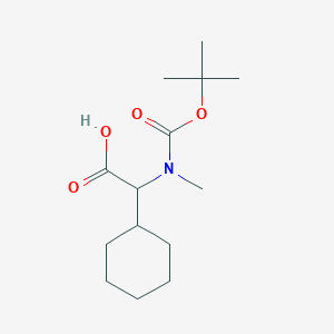 molecular formula C14H25NO4 B7895283 N-Boc-N-methyl-2-cyclohexylglycine 