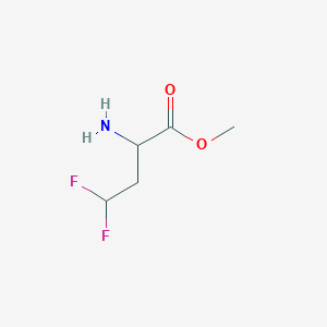 molecular formula C5H9F2NO2 B7895295 Methyl 2-amino-4,4-difluorobutanoate 