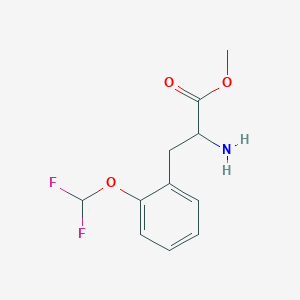 molecular formula C11H13F2NO3 B7895299 Methyl 2-amino-3-[2-(difluoromethoxy)phenyl]propanoate 
