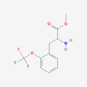 molecular formula C11H12F3NO3 B7895306 Methyl 2-amino-3-[2-(trifluoromethoxy)phenyl]propanoate 