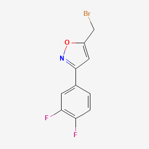 molecular formula C10H6BrF2NO B7895337 5-(Bromomethyl)-3-(3,4-difluorophenyl)-1,2-oxazole 